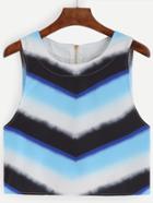 Shein Color Block Tie Dye Chevron Print Tank Top