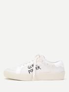 Shein Letter Embroidery Canvas Lace Up Sneakers