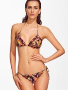 Shein Multicolor Printed Halter Bikini Set