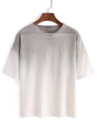 Shein Grey Ombre Crew Neck Loose T-shirt