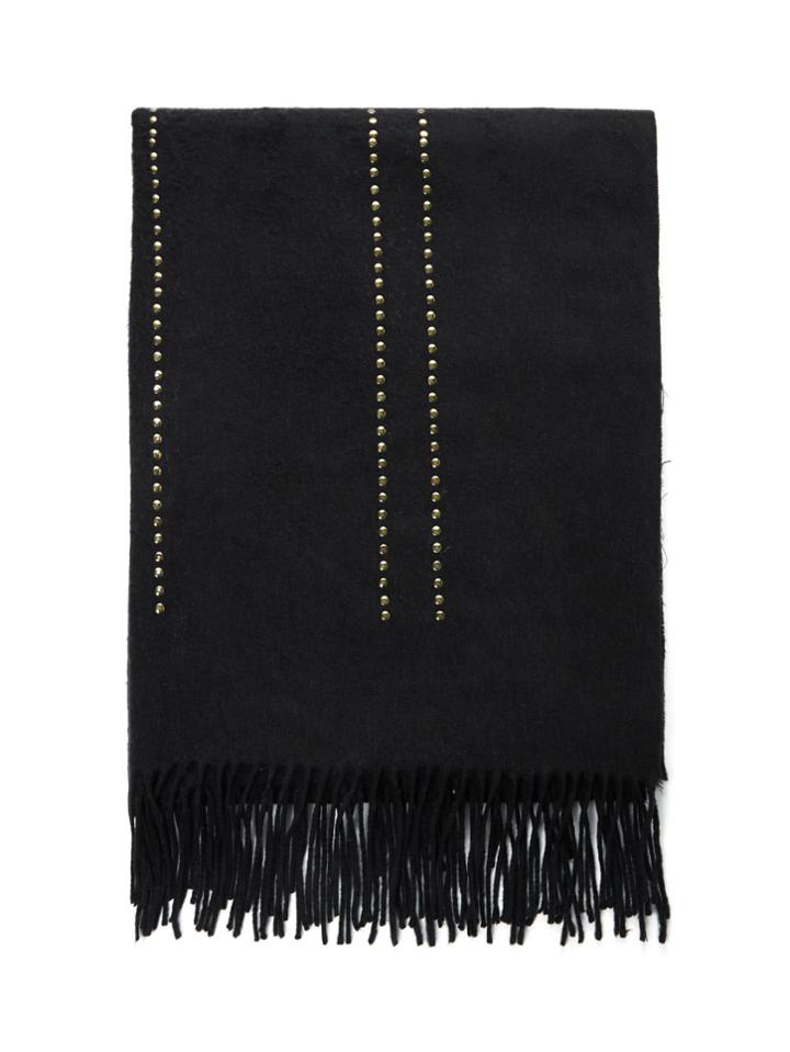 Shein Fringe Trim Studd Decorated Scarf