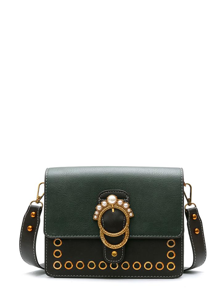 Shein Faux Pearl Decor Flap Shoulder Bag