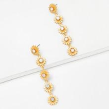 Shein Layered Flower Design Drop Earrings