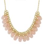 Shein Pink Multilayers Bib Bead Necklace