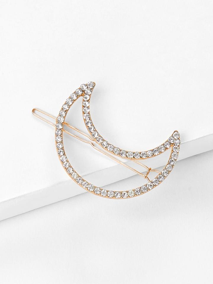 Shein Rhinestone Moon Shaped Hair Clip
