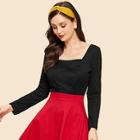 Shein Square Neck Crisscross Front Top