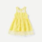 Shein Girls Three-dimensional Flowers Mesh Princess Dress