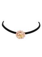 Shein Pink Simple Model Flower Pendant Choker Necklace