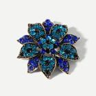 Shein Gemstone Flower Brooch