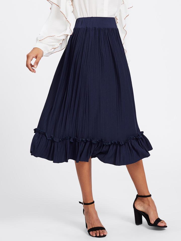 Shein Box Pleated Ruffle Skirt
