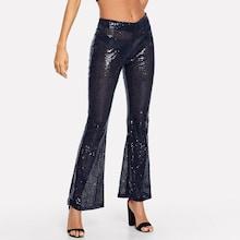 Shein Sequin Flare Leg Pants