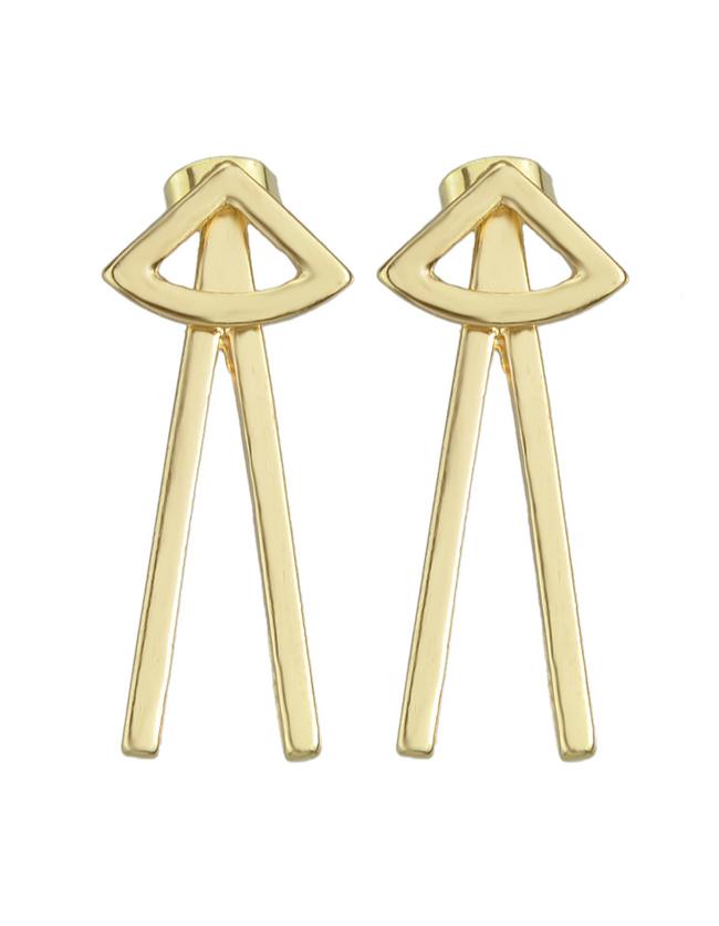 Shein Gold Plated Geometric Stud Earrings