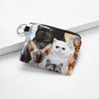 Shein Ring Detail Cat Print Wallet
