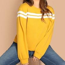 Shein Plus Contrast Striped Pullover