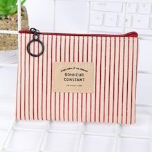 Shein Striped Zipper Storage Bag