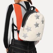 Shein Star Decor Faux Fur Backpack