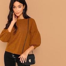 Shein Round Neck Marled Tee