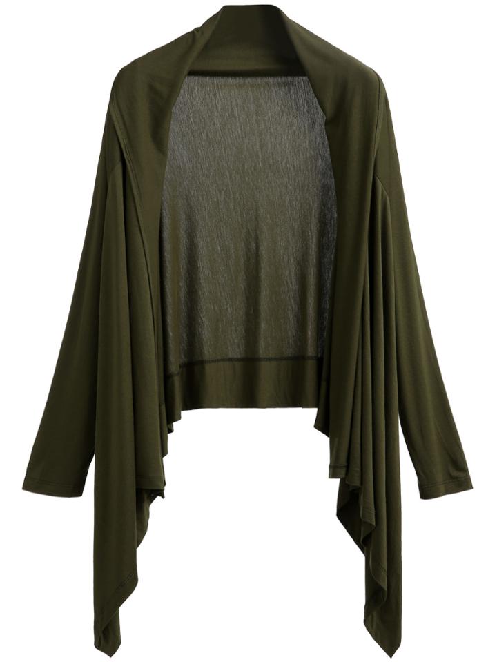 Shein Drape Front Asymmetric Coat