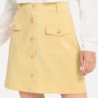 Shein Corduroy Button Front Pocket Detail Skirt
