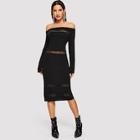 Shein Mesh Insert Form Fitting Dress