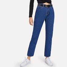 Shein High Waist Straight Leg Jeans