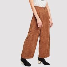 Shein Boxed Pleated Wide Leg Cord Pants