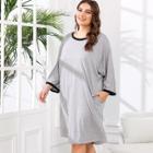 Shein Plus Contrast Trim Dress