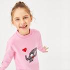 Shein Girls Cartoon & Heart Pattern Jumper