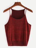 Shein Burgundy Spaghetti Strap Tank Top