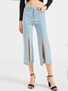 Shein Split Front Crop Jeans