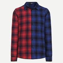 Shein Men Color Block Plaid Shirt