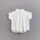 Shein Girls Dip Hem Crinkle Top