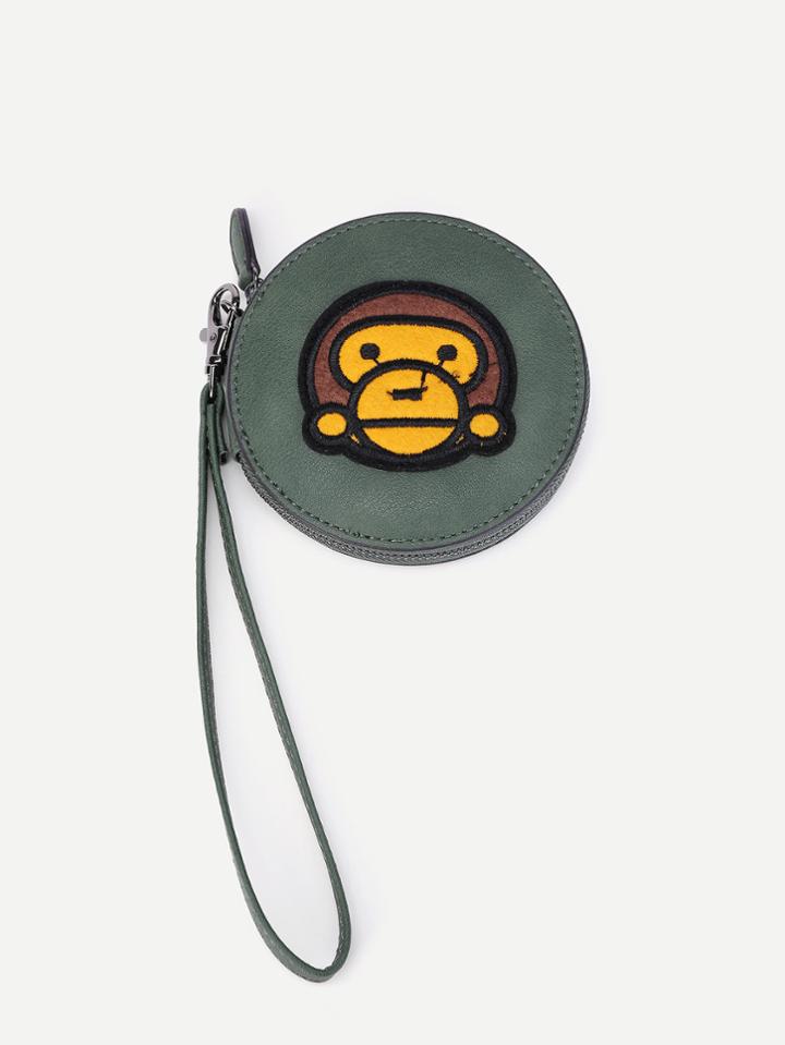 Shein Cartoon Pattern Round Pu Wallet