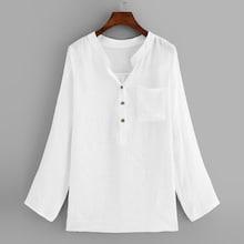 Shein Pocket Detail Button Half Placket Blouse