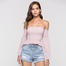 Shein Off-shoulder Frill Trim Top