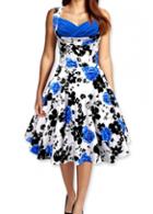 Rosewe Sweetheart Neckline Printed A Line Dress