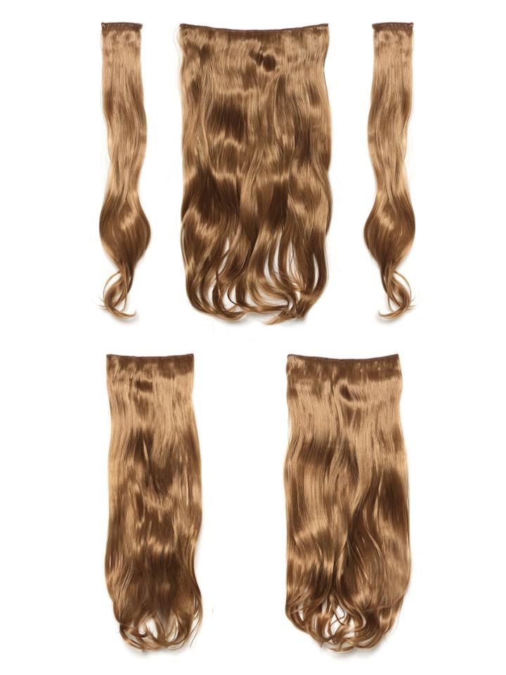 Shein Mix Auburn Clip In Soft Wave Hair Extension 5pcs