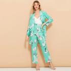 Shein Floral Print Blazer With Pants