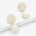 Shein Marble Pattern Waterdrop Earrings