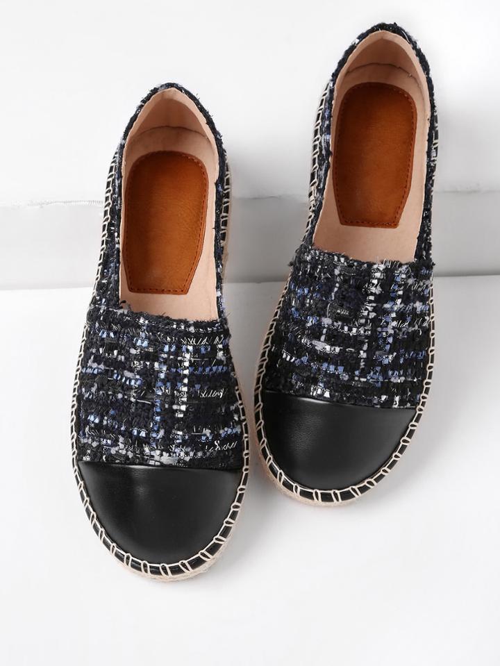 Shein Round Toe Espadrille Flats