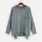 Shein Plus Ripped Pocket Detail Sweater