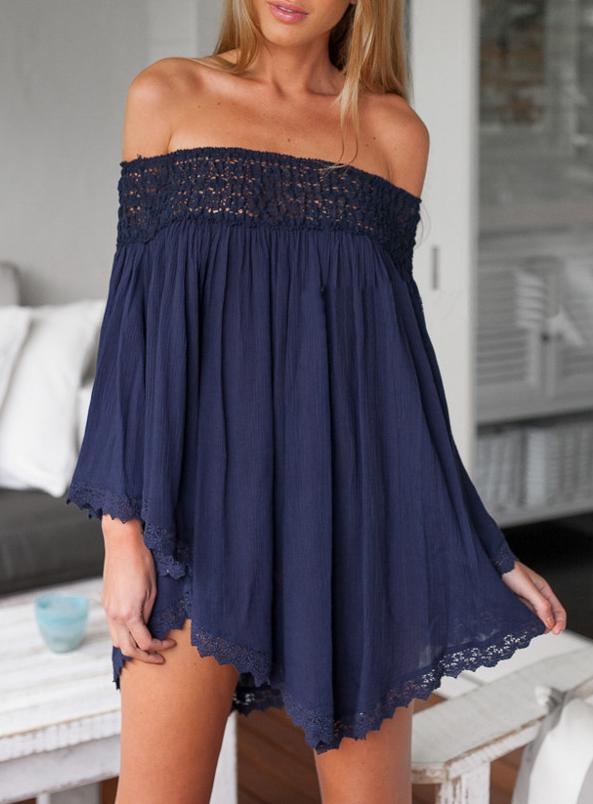 Shein Off The Shoulder Loose Dress