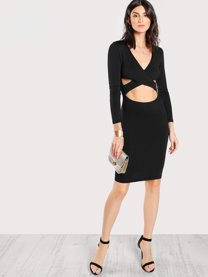 Shein Cut Out Crisscross Front Dress