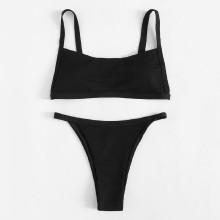 Shein Rib Bikini Set