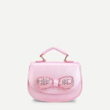 Shein Girls Pu Crossbody Bag With Bow