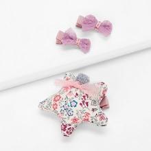 Shein Toddler Girls Star & Bow Shaped Hair Clip 3pcs