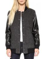 Rosewe Trendy Long Sleeve Single Breasted Black Jacket With Pu