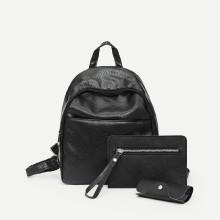 Shein Zipper Detail Combination Bag 3pcs
