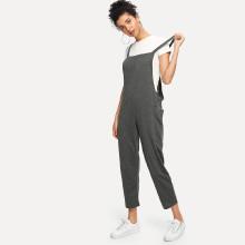 Shein Pocket Detail Solid Jumpsuit