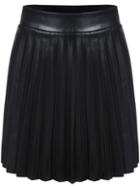 Shein Black Pleated Pu Skirt